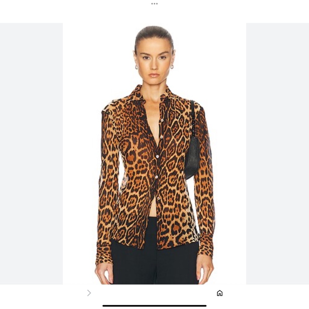 Dior Silk Leopard Button Down Shirt